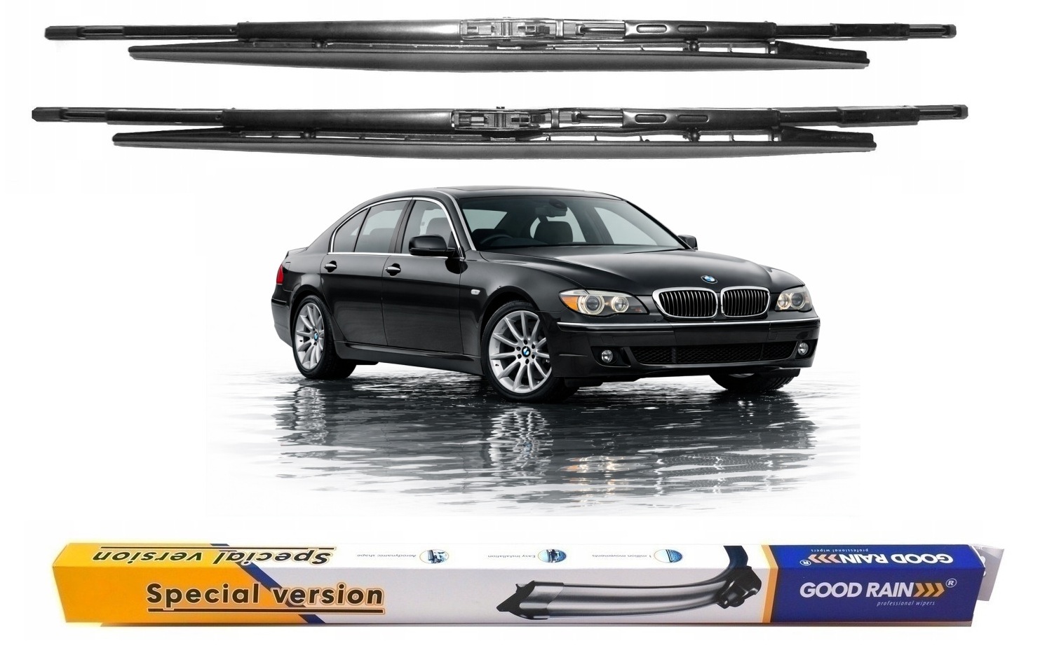 2xWYCIERACZKI Samochodowe Zestaw 625mm Pióra Bmw Serie 7 E65 E66 2001-2008r