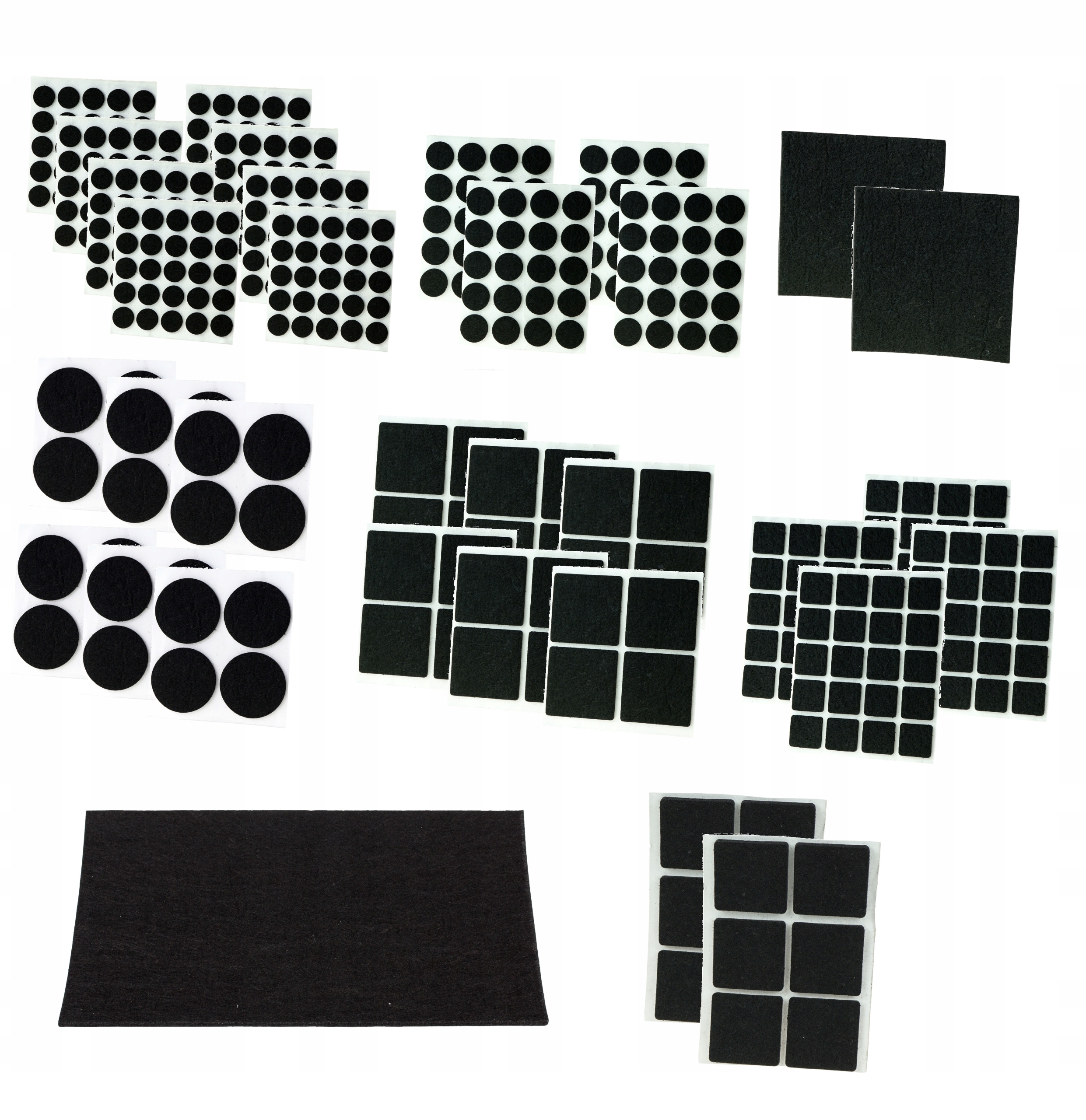 

Podkładki filcowe, filc pod meble, zestaw 423 szt.