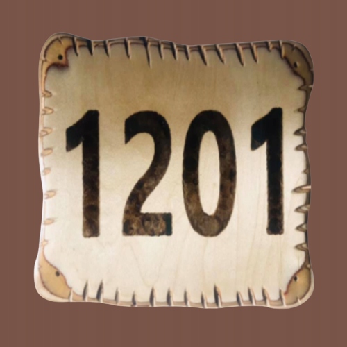 TABLICZKA ADRESOWA DREWNIANA Z NUMEREM DOMU SZYLD Grubość 5 mm