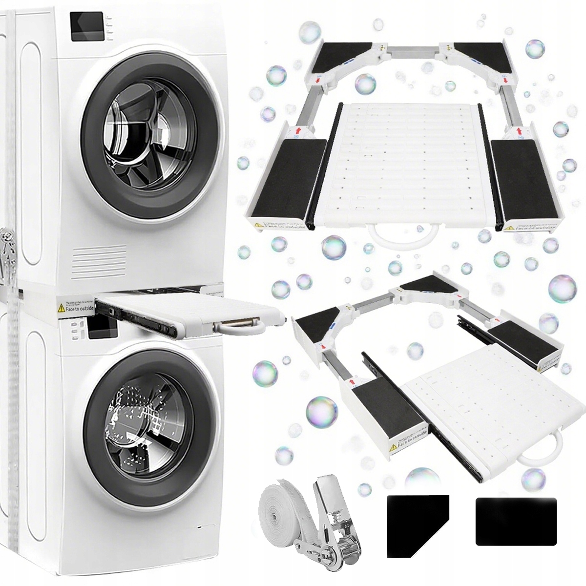 Łącznik Pralki Z Suszarką uniwersalna rama pośrednia 54-69,5 cm