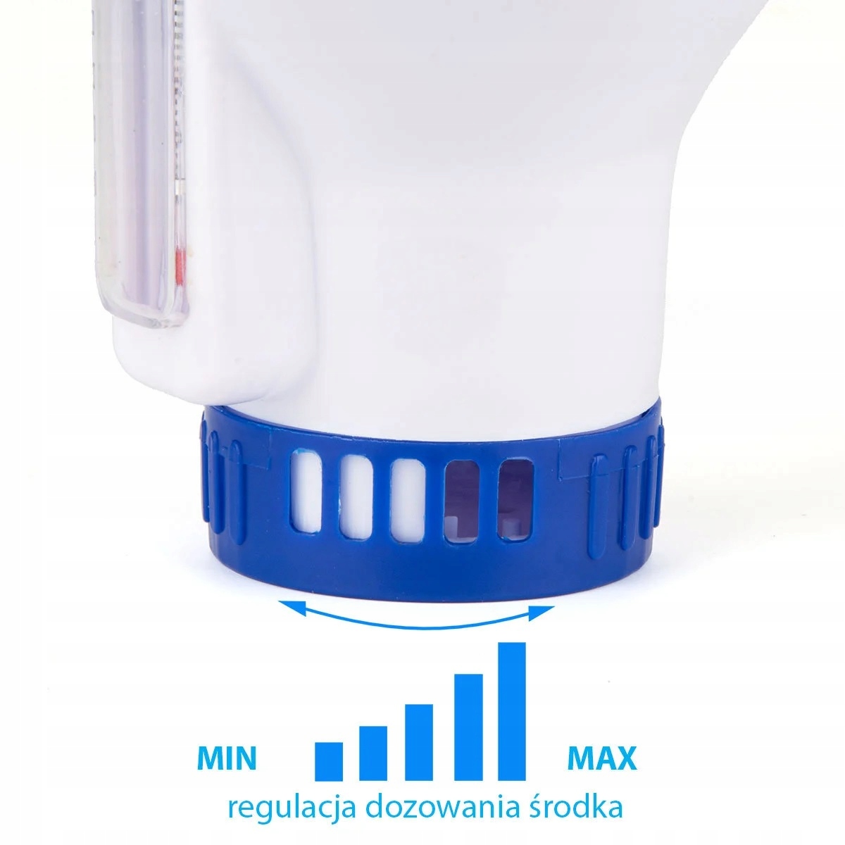 2w1 DUŻY DOZOWNIK Z TERMOMETREM PŁYWAK BOJA DO BASENU JACUZZI CHLORU 20g Stan opakowania oryginalne