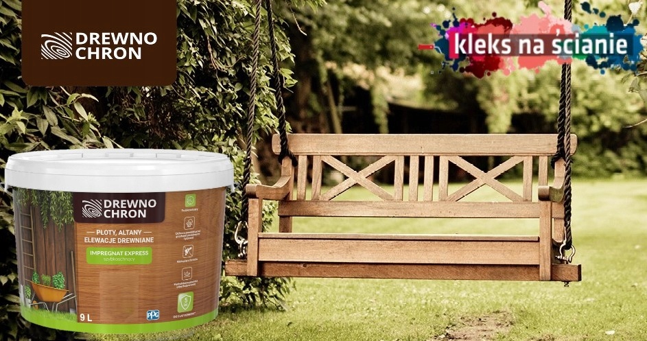 DREWNOCHRON IMPREGNAT EXPRESS 9L KASZTAN + PĘDZEL Marka Drewnochron