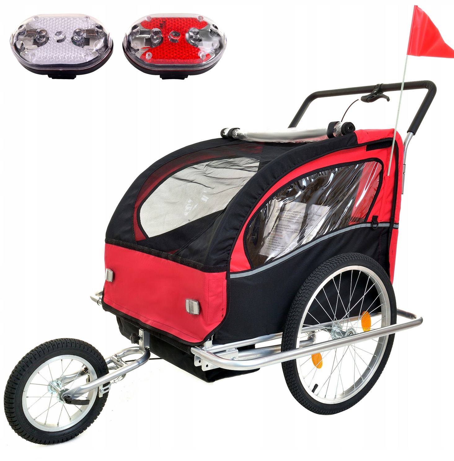 ПРИЦЕП ВЕЛОСИПЕДНЫЙ СКЛАДНОЙ FUNFIT KIDS 3in1 LED