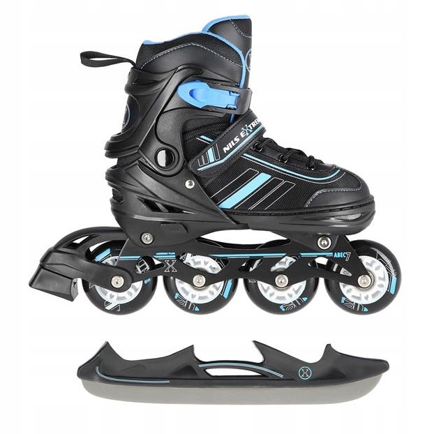 Kolečkové Brusle nils brusle 2v1 nastavitelné brusle na led 2v1 extreme r.M 34-38 regulace