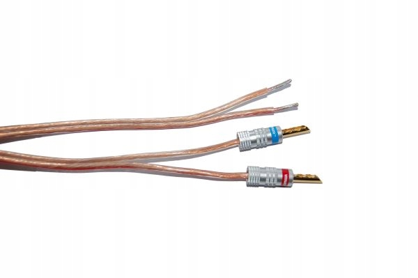 Kabel głośnikowy 2x2,5mm, wtyk banan 5m