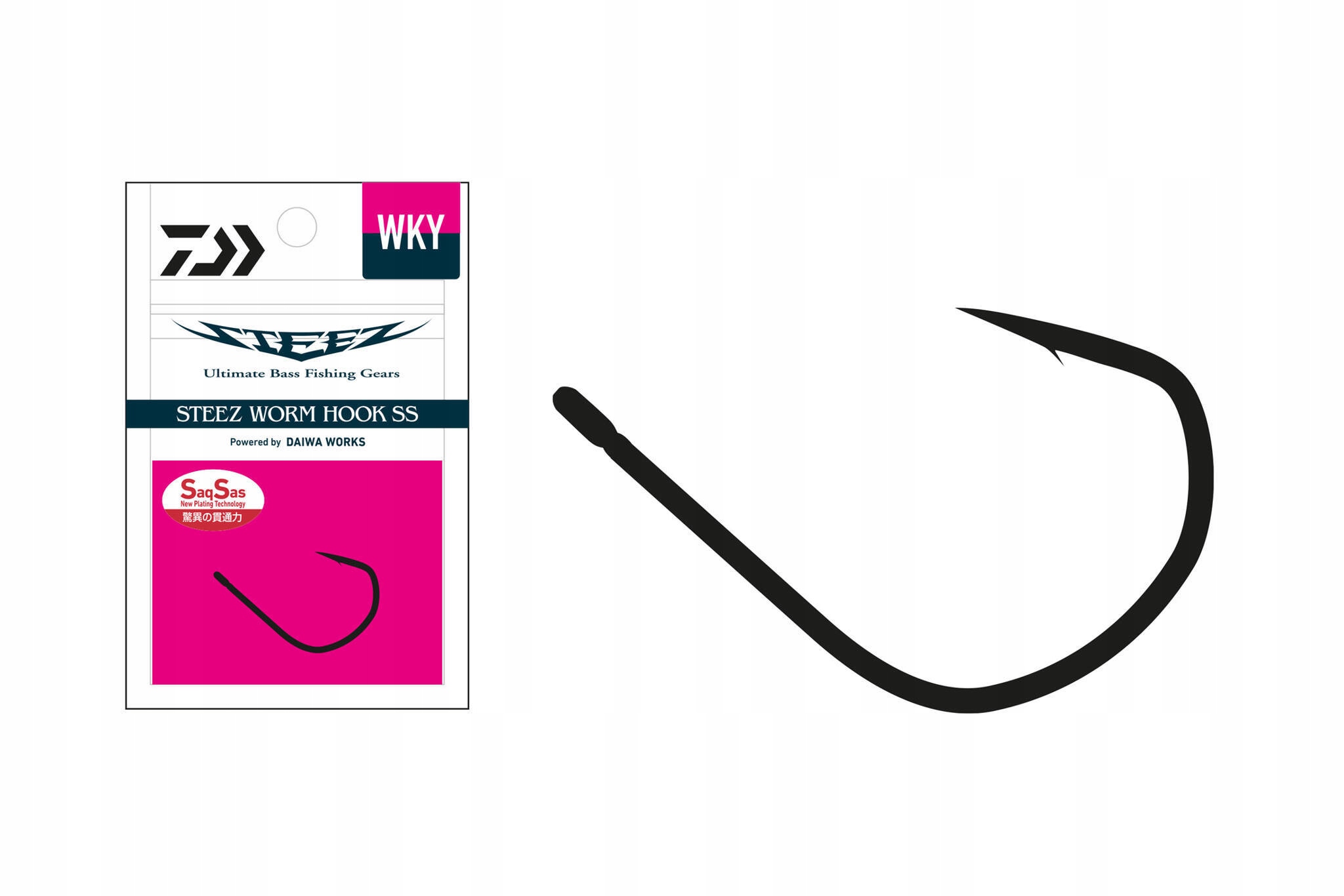 Haczyki Daiwa Steez Worm Ss Wky 1/0-7szt
