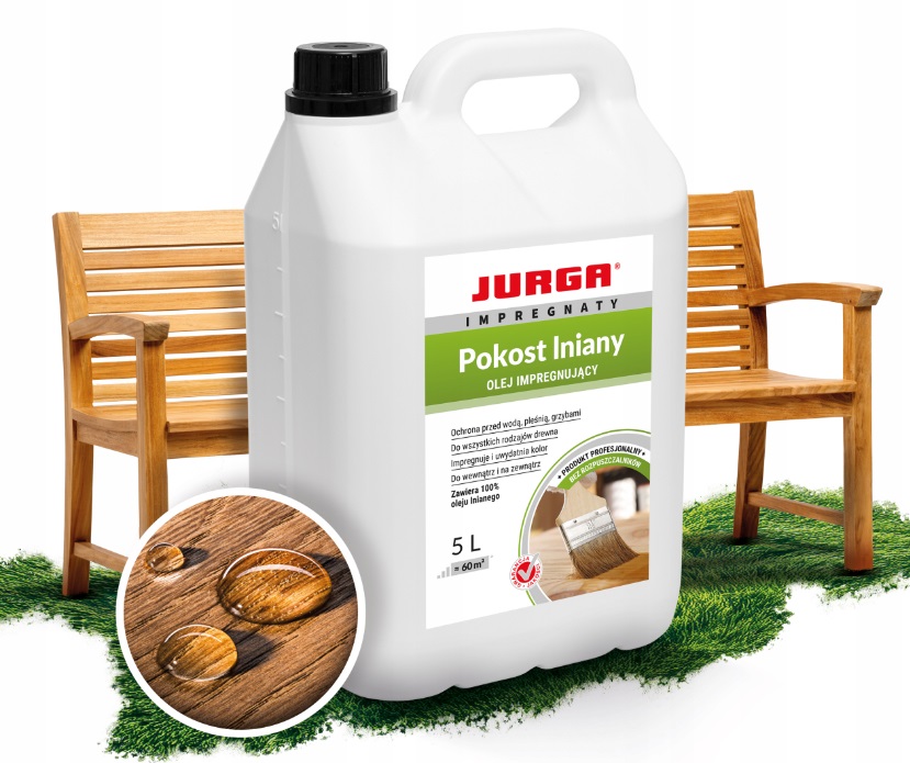 Jurga Pokost Lniany 100% Oleju Lnianego W Składzie Impregnat Do Drewna 5L