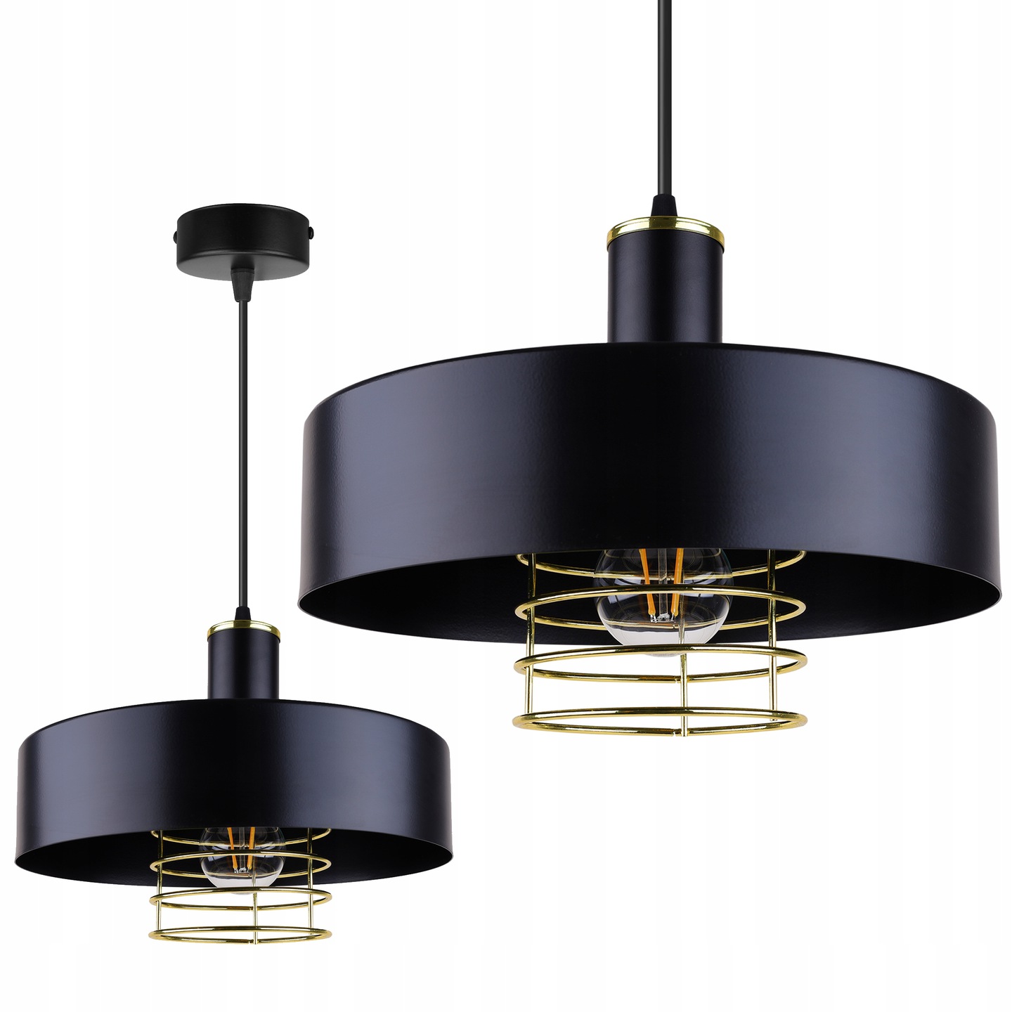 

Lampa Wisząca Sufitowa Żyrandol Plafon Złoty Chrom