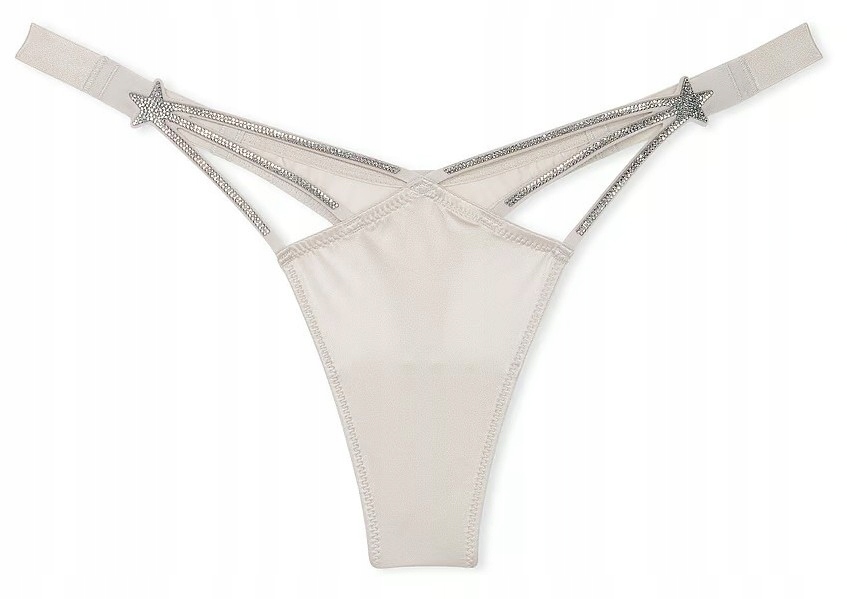 Tanga Victoria's Secret Starstruck s šedými zirkony Xs