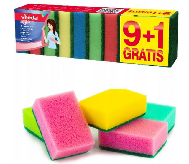 

Vileda gąbki zmywaki kuchenne do naczyń 10 szt