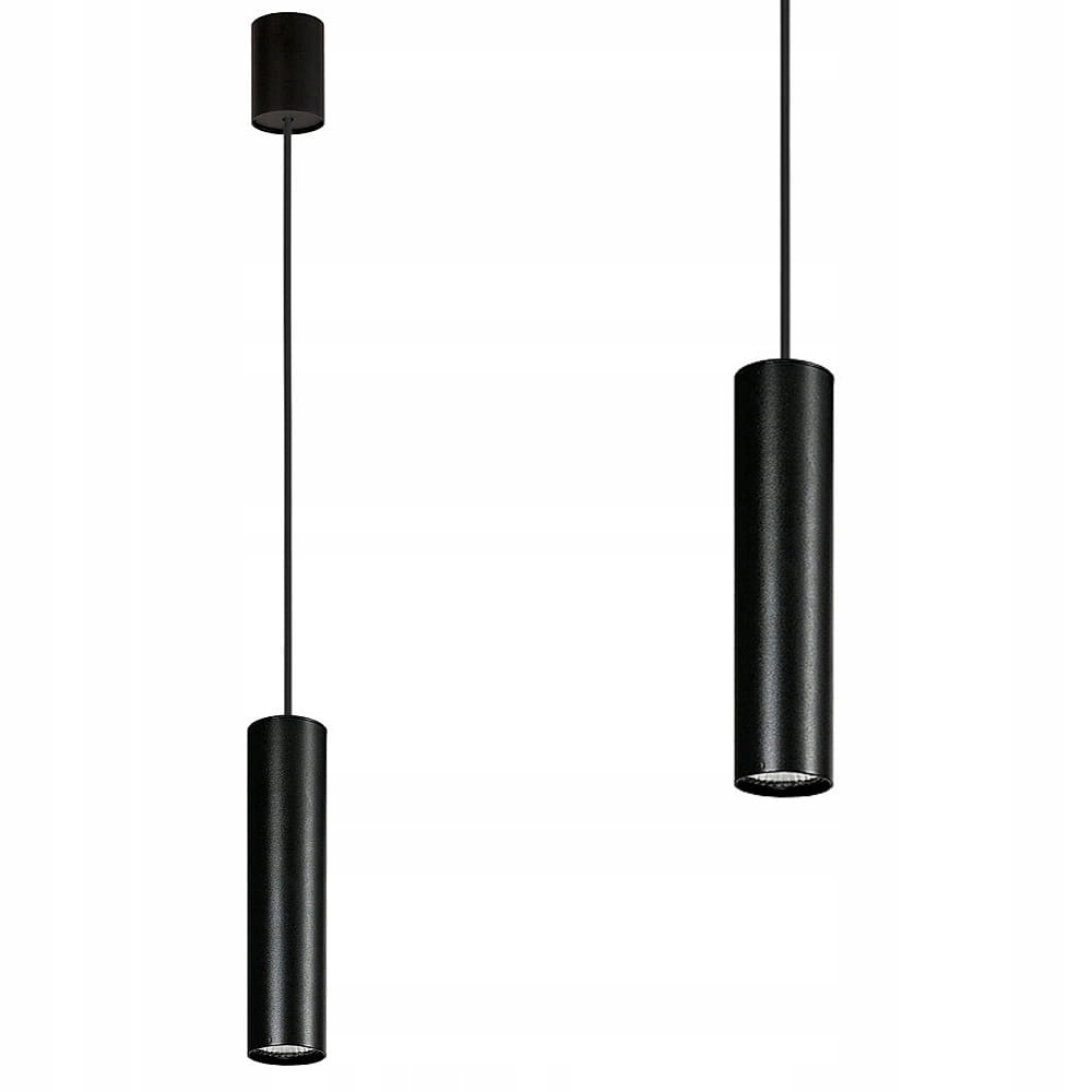 Závěsná lampa tuba s jednoduchým závěsem černá na GU10 Eye M 6840 Nowodvorski