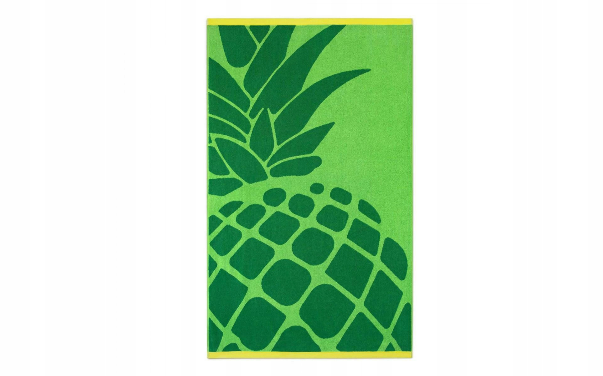 Plážový ručník 100x160 Ananas zelený Zwoltex