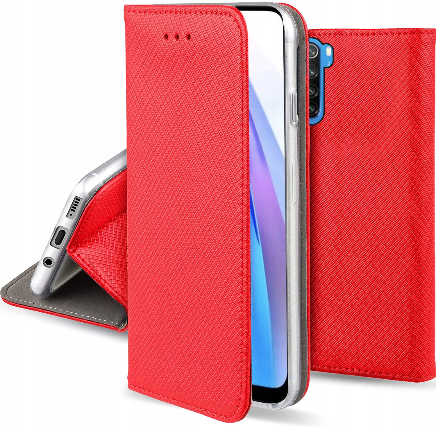 Etui do XIAOMI REDMI NOTE 8T SMART MAGNET +SZKŁO