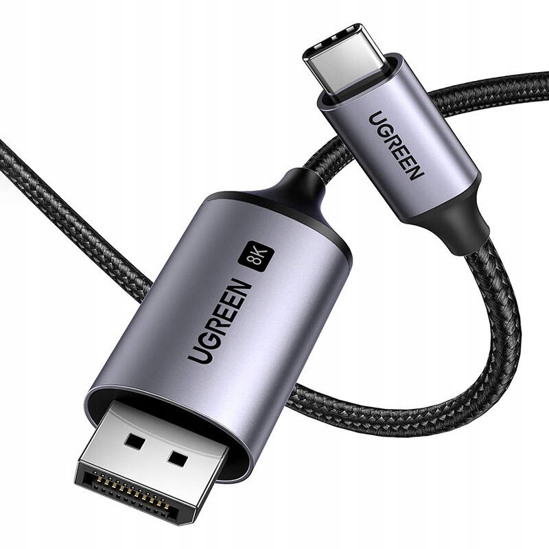 Ugreen Kabel Przewód Thunderbolt Usb-c Do Displayport 8K 60Hz W Oplocie 2m