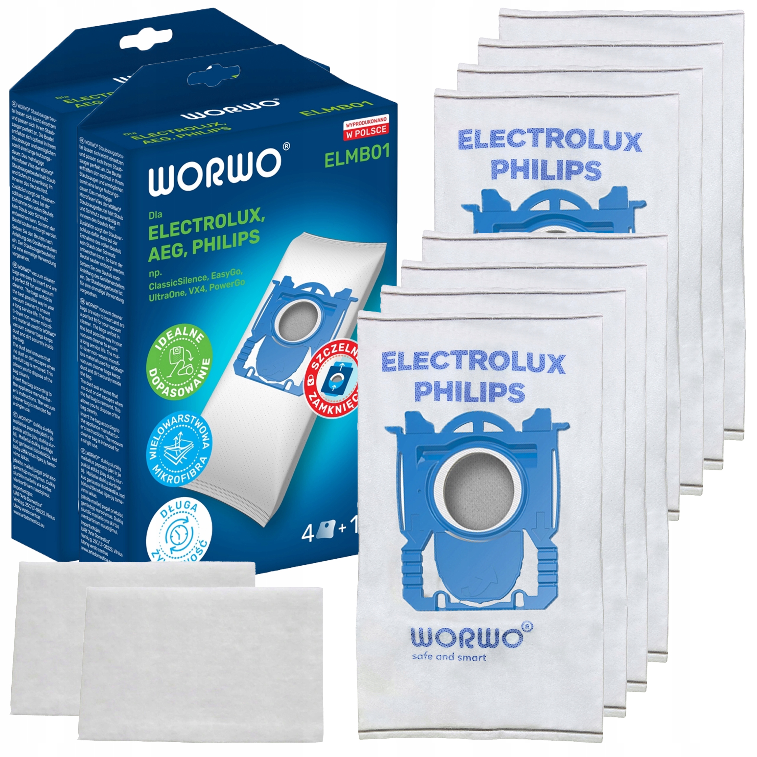 8x worki do odkurzacza Electrolux - Worwo - ELMB01K - Sklep