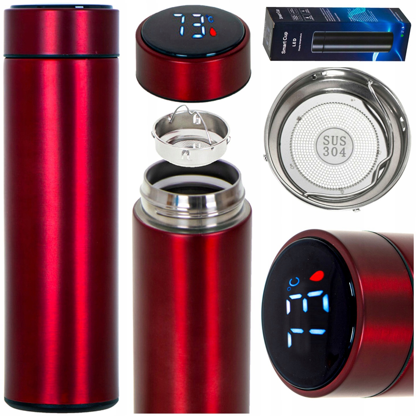 Kubek termiczny termos smart LED 500ml wyświetlacz