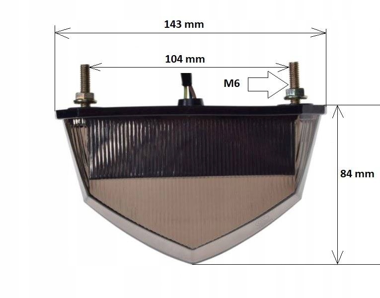 LAMPA TYŁ LED 3-KABLE DERBI SENDA DYMIONY KLOSZ Producent inny