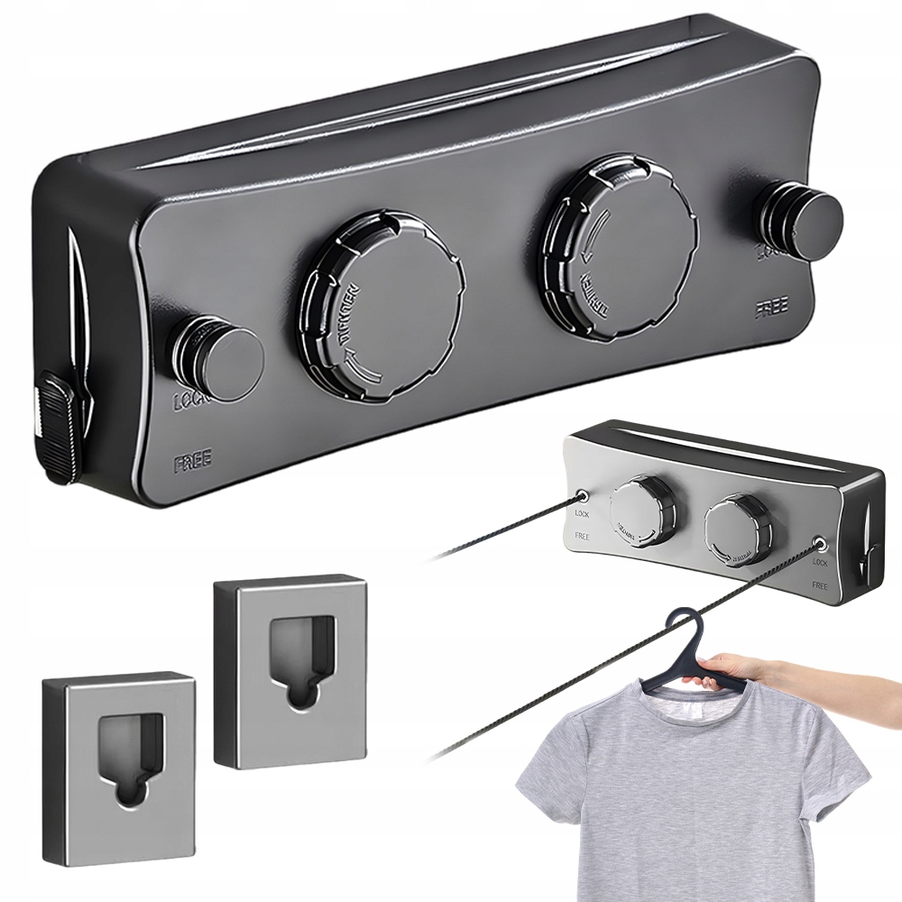 Levně Vysouvací Lanko Na Prádlo Z Nerezové Oceli, Snadná Instalace Vrtání