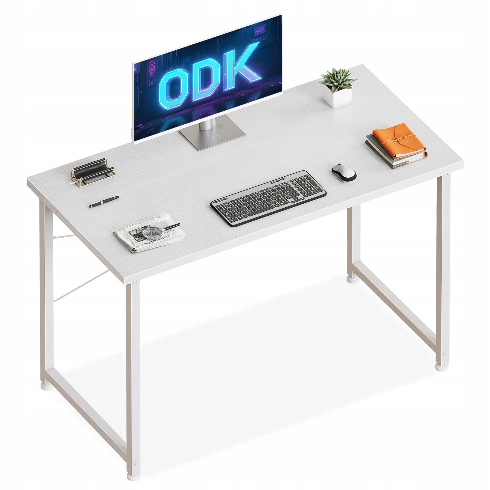 Psací stůl Odk 100 × 48 cm, bílý, počítačový, pro malé prostory