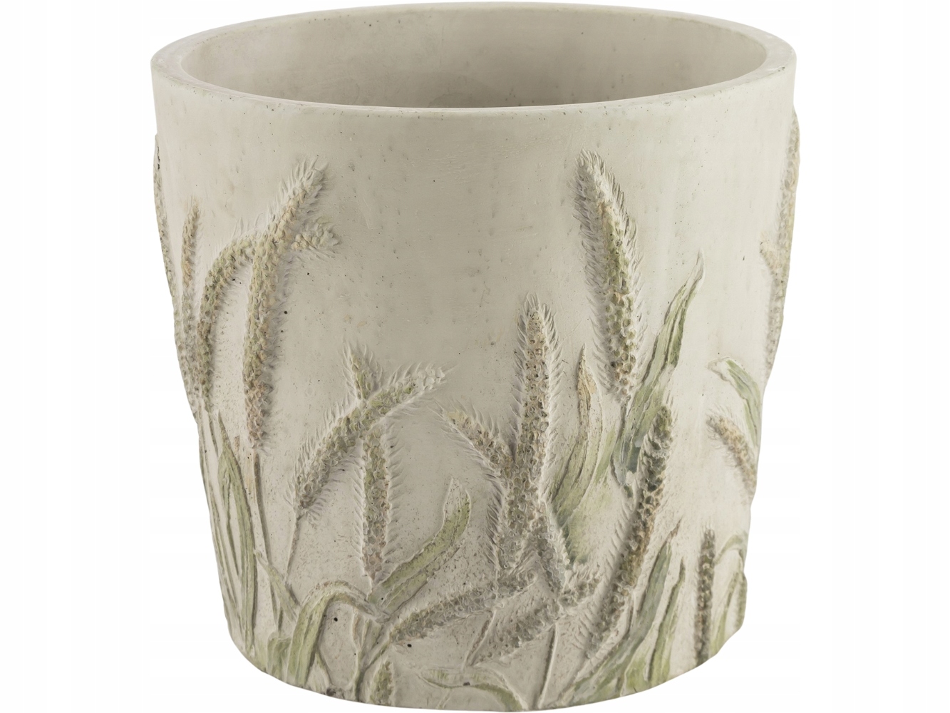 Okrągła BETONOWA Osłonka na doniczkę Doniczka Donica 15,5 x 16,5 cm - SZARA