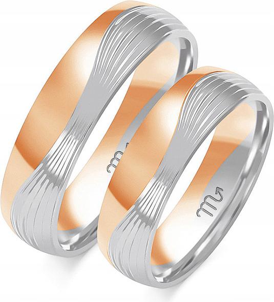 Zlatý snubní prsten se vzorem 585 velikost 17 18 19 s gravírováním pro ženy 14k