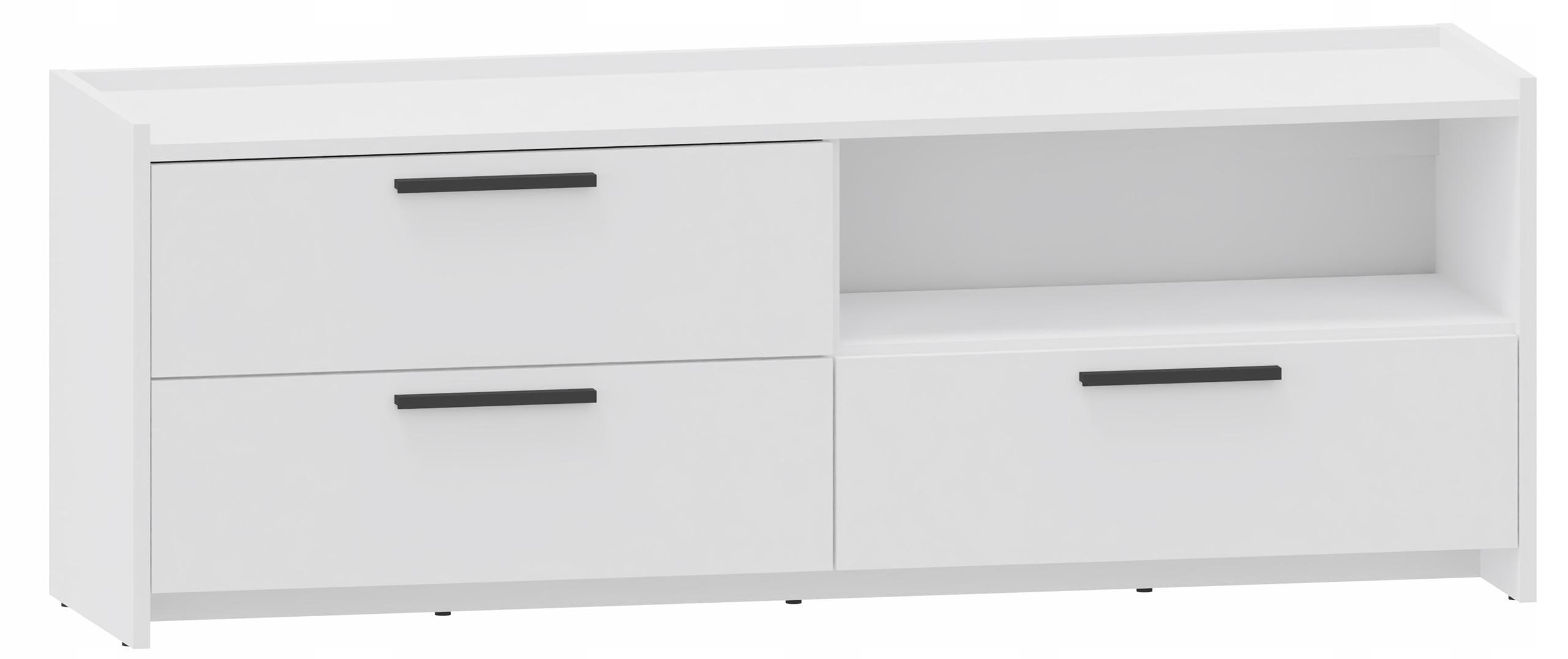 Stolíková skrinka Altivo Rtv 135 3FO biela do obývačky, detskej izby, kancelárie