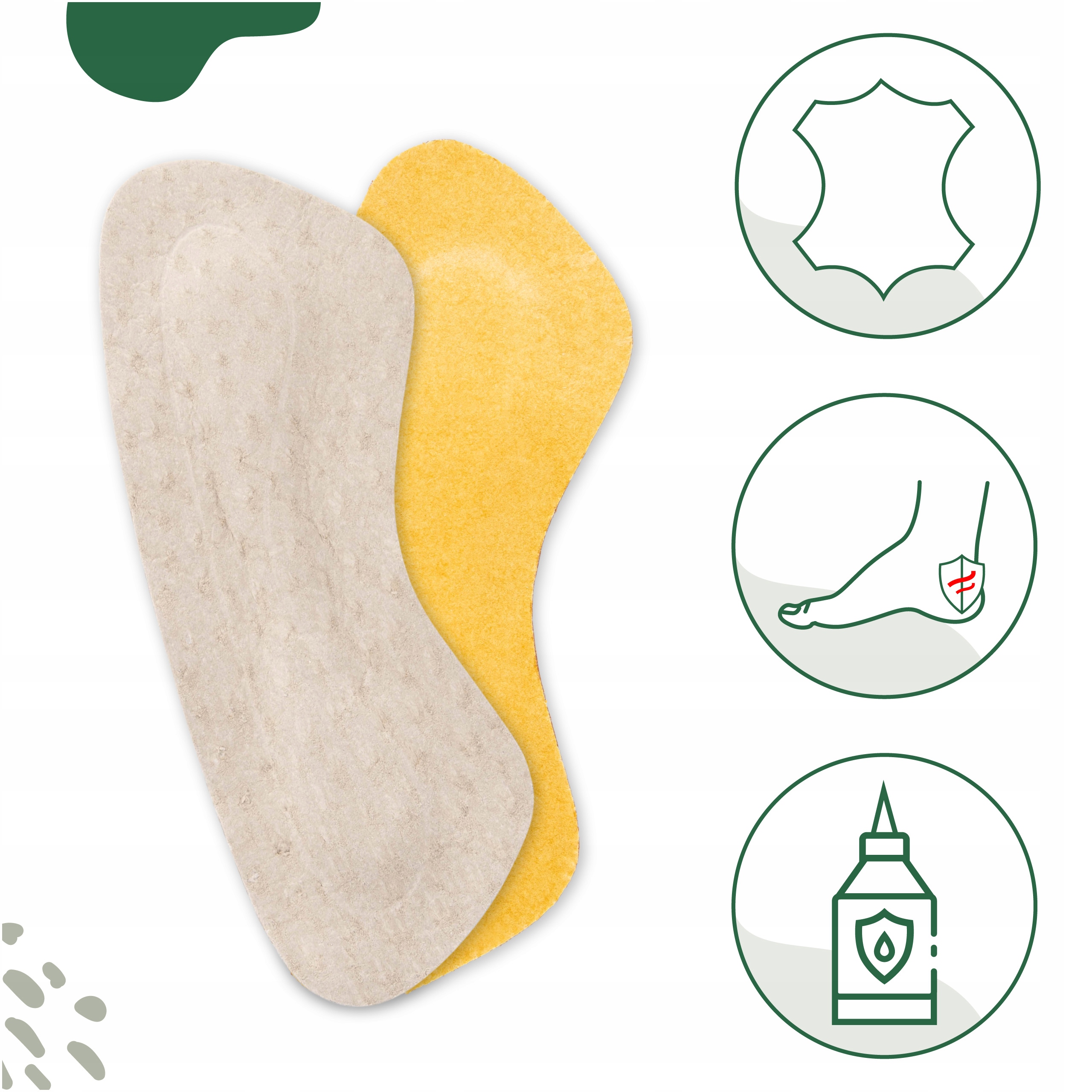 ZAPIĘTKI do butów SKÓRZANE SKÓRA NATURALNA beż Rodzaj zapiętki