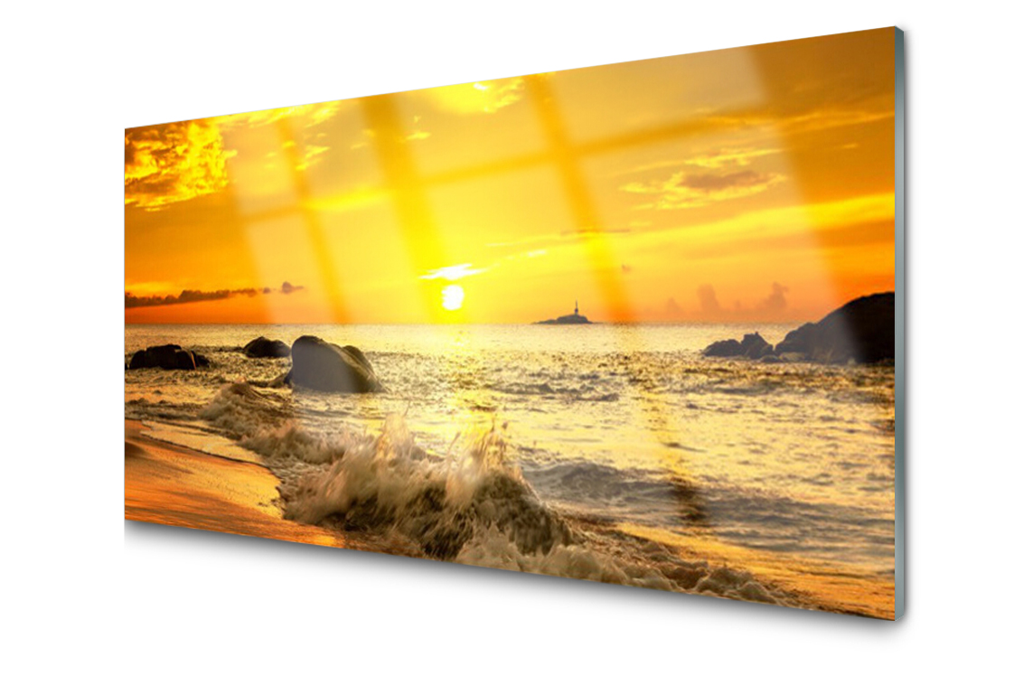 

Panel szklany dekor Ocean Plaża 140x70 + Klej