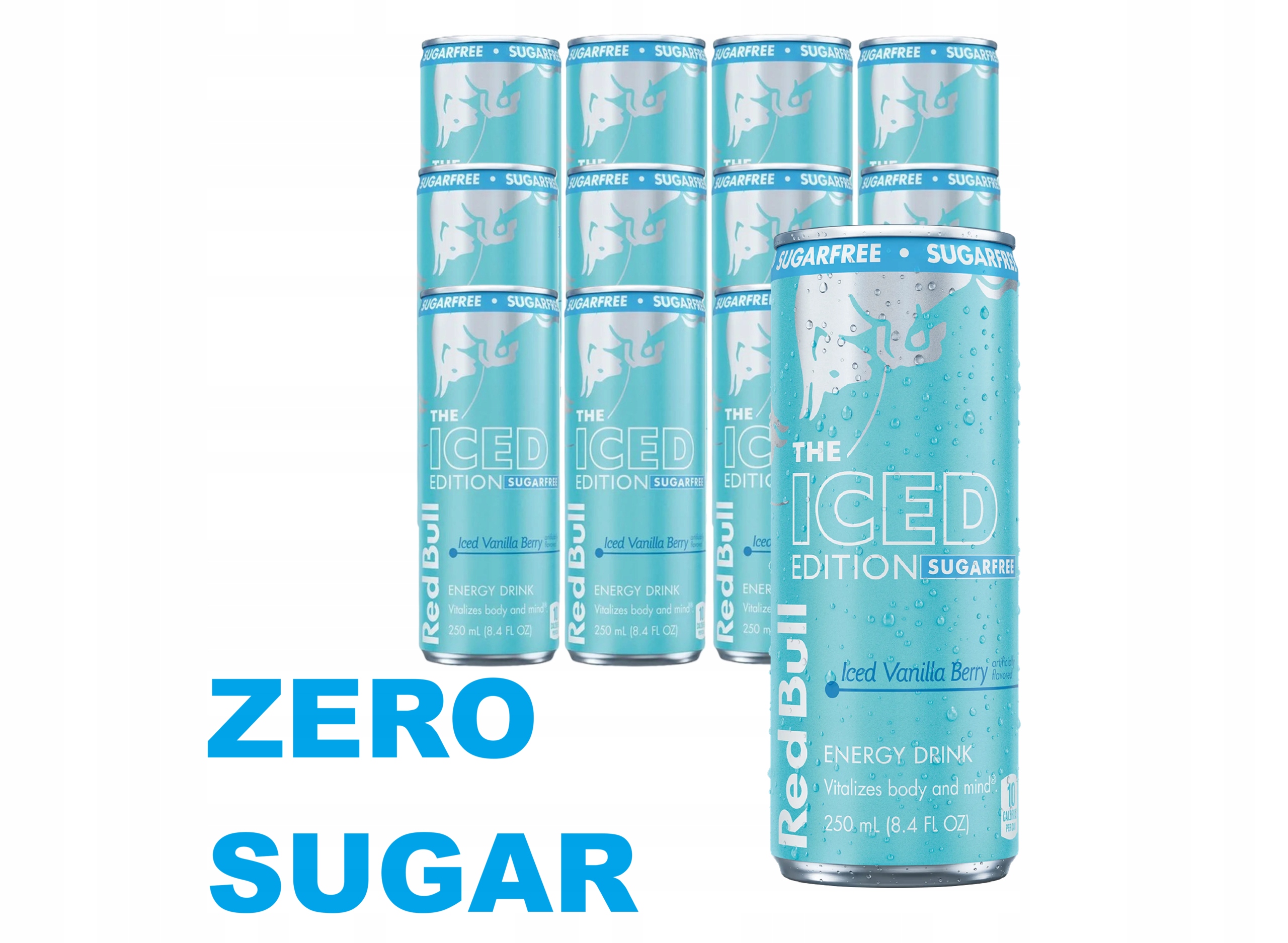 Levně Red Bull Iced Edition bez cukru Zero, Vanilka a lesní plody 12 x 250 ml