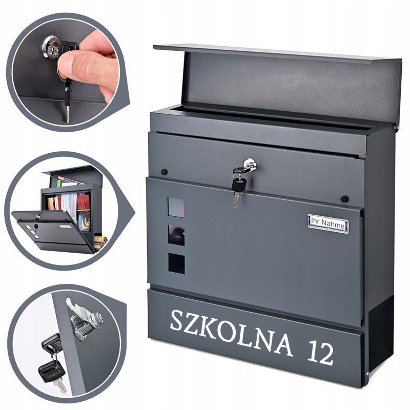 Velká Poštovní Schránka XXL Číslo Domu MIX Vzorů