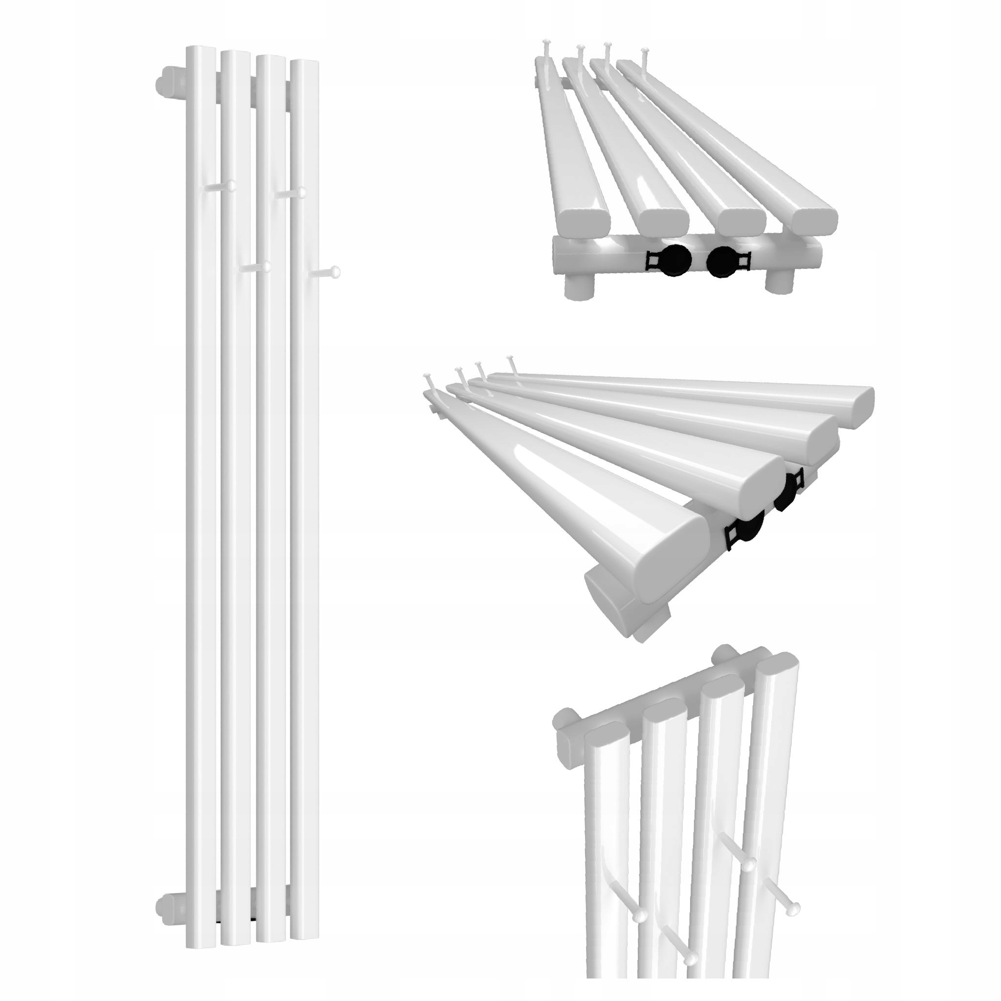 Dekorativní radiátor HORYZONT4 Hook 140x29 bílý lesk