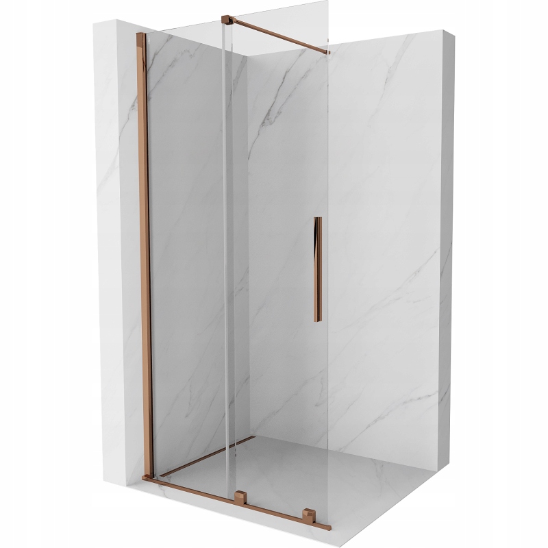 Mexen Velar sprchová zástěna posuvná Walk-in 75 x 200 cm, transparentní 8 m