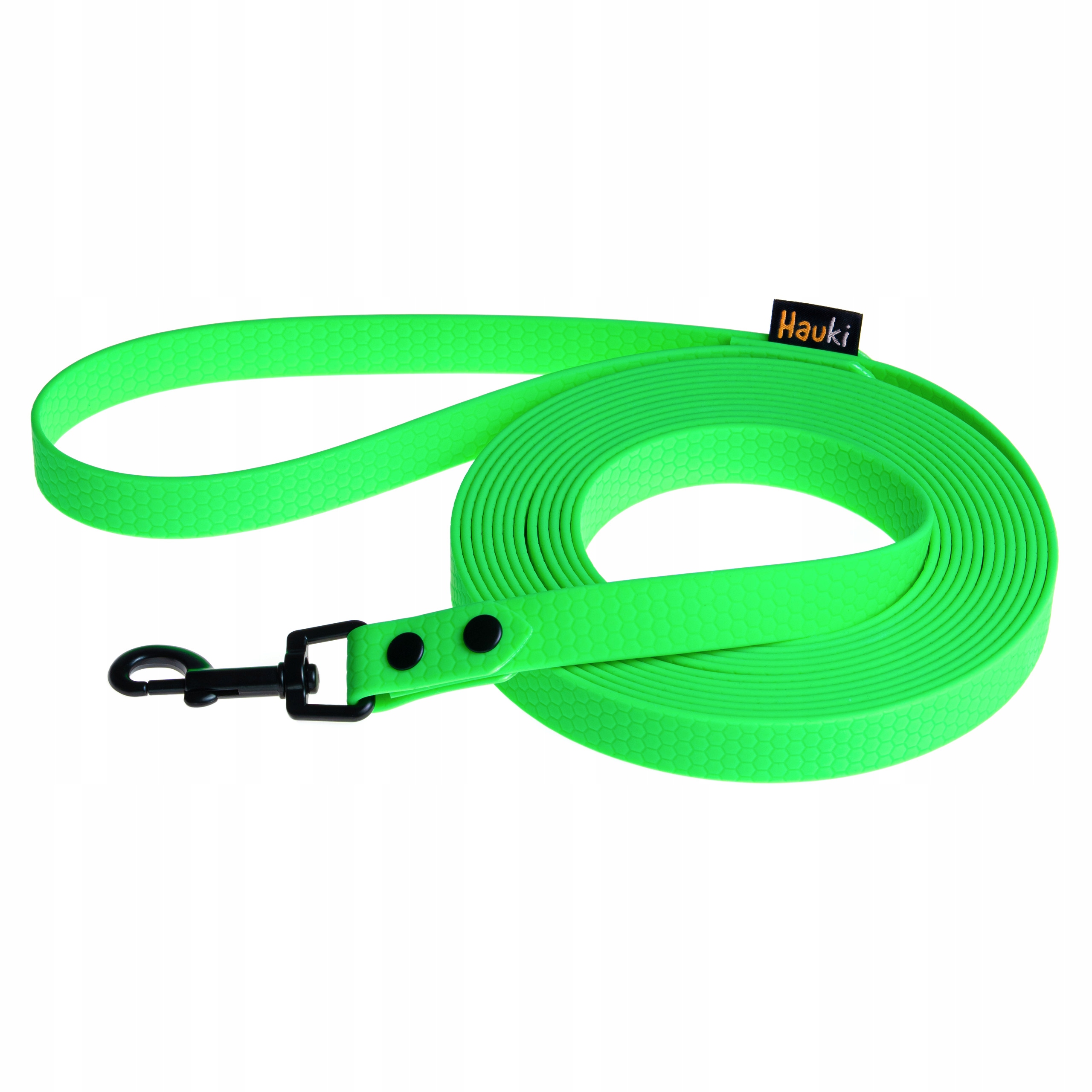 Treningové Vodítko 15 M. Vodítko Pro Psa. Zelená, Černé Prvky. Vzor Hexa