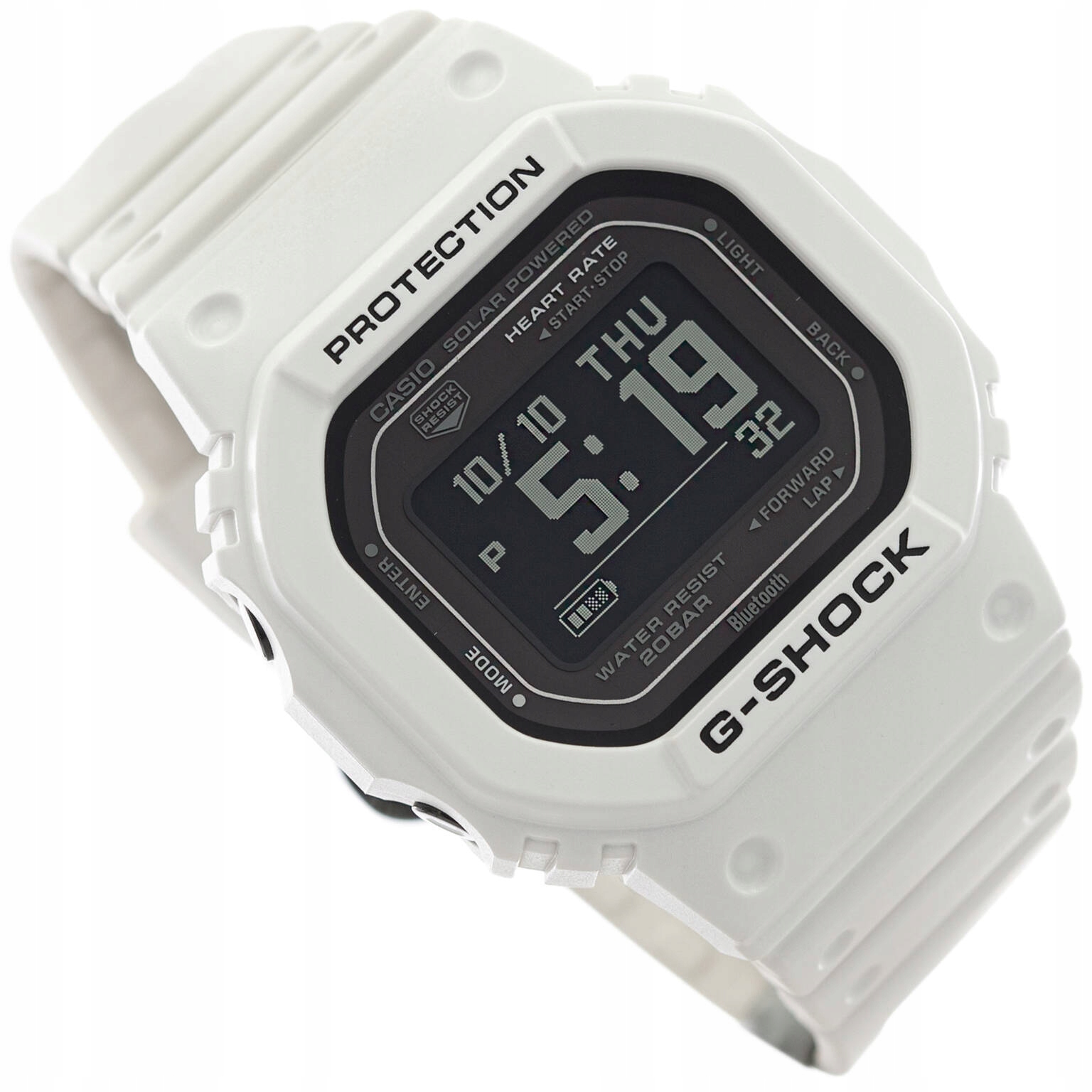 Pánské Hodinky Casio DW-H5600-7ER Bluetooth 200 M Na Trénink Krokoměr Bílé