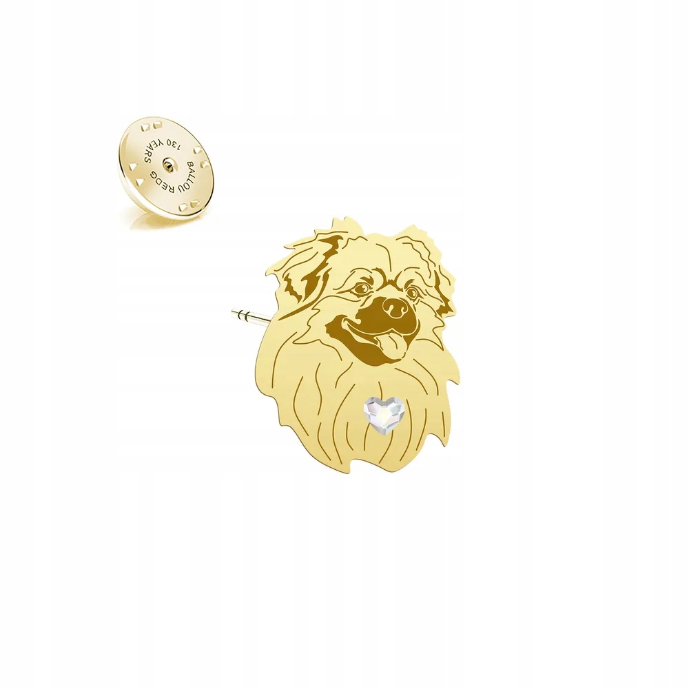 Odznak s tibetským španělem Stříbro 925 Dárek Žena Dedikace