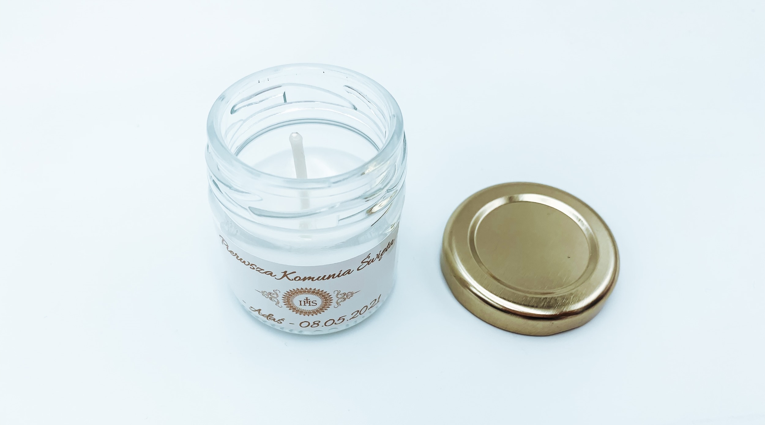 Świeczka PIERWSZA KOMUNIA ŚWIĘTA PODZIĘKOWANIE dla GOŚCI na KOMUNIĘ PREZENT Rodzaj inny
