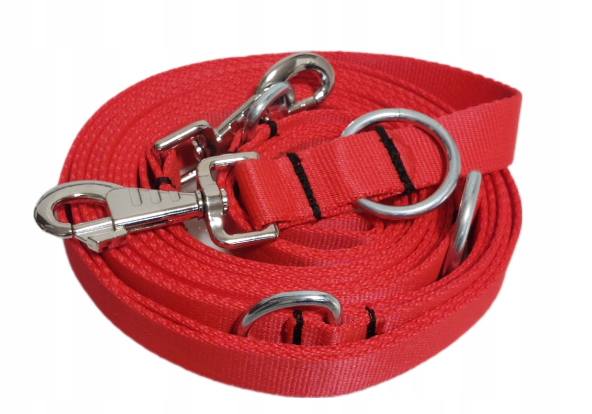 Vodítko spínací 3 m ze silného pásku pro psa L-XL – různé vzory