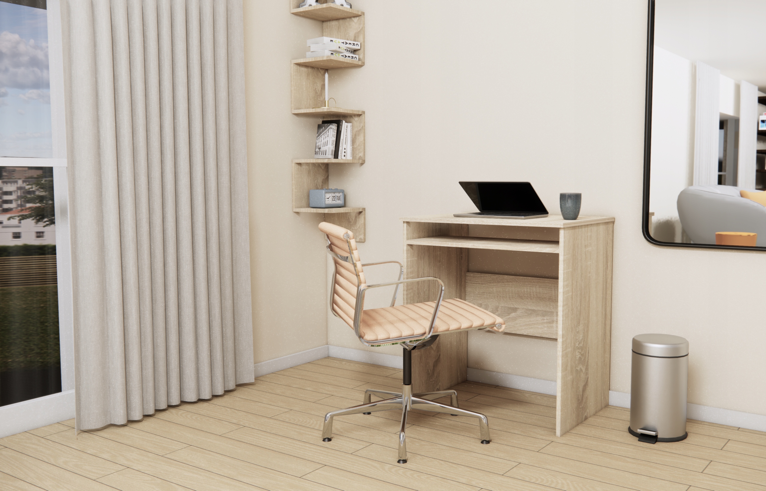 Biurko, małe, dąb sonoma, szkolne, toaletka, komputerowe Kod producenta B.Z.S