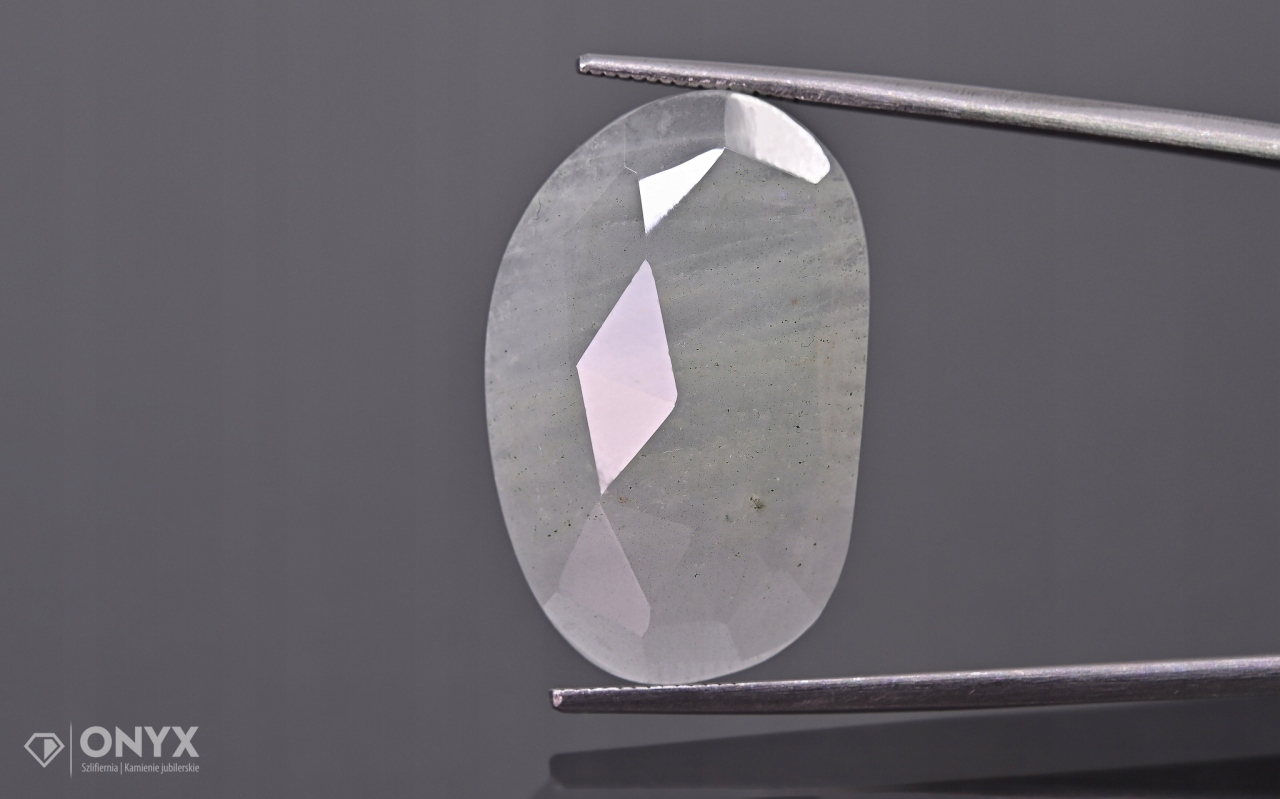 Akvamarín fasetovaná nepravidelná rozeta 25,5x16,5