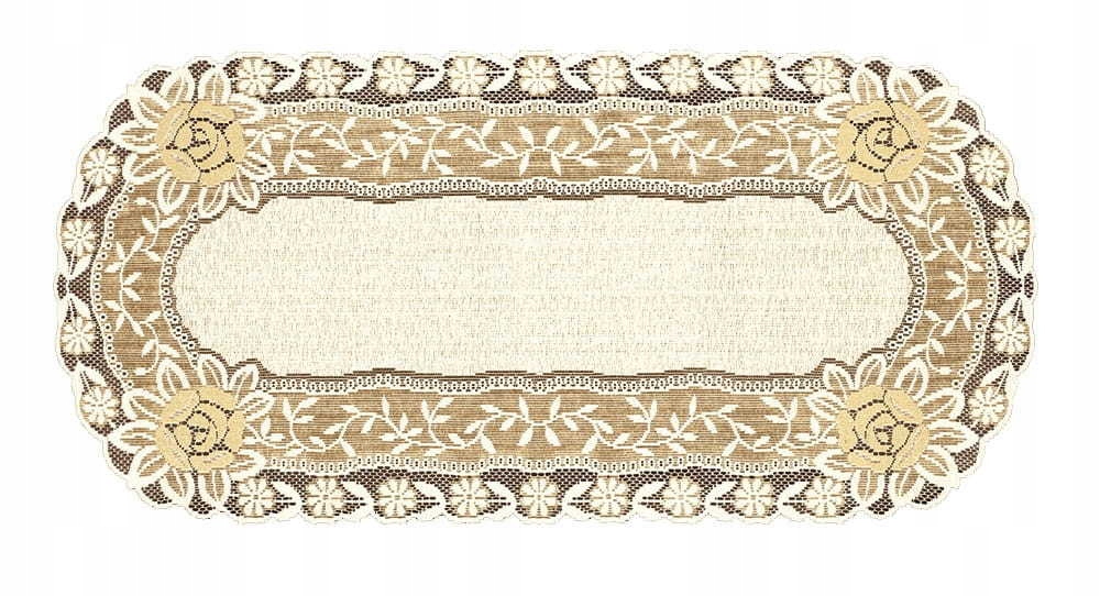

Bieżnik Żakardowy Owalny Krem/c.złoty 65X135 Haft