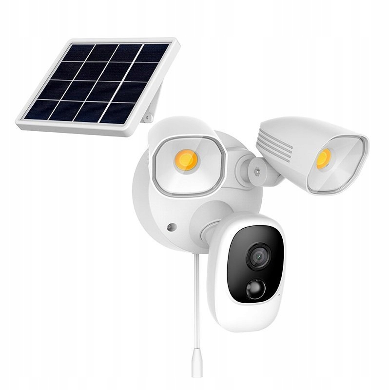 Bezdrátová bezpečnostní WiFi kamera s Led reflektory a solárním panelem Sec