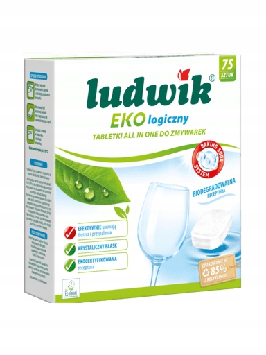 Levně Ludwik Tablety do myčky All In One Ekologické Krystalický Lesk 75ks