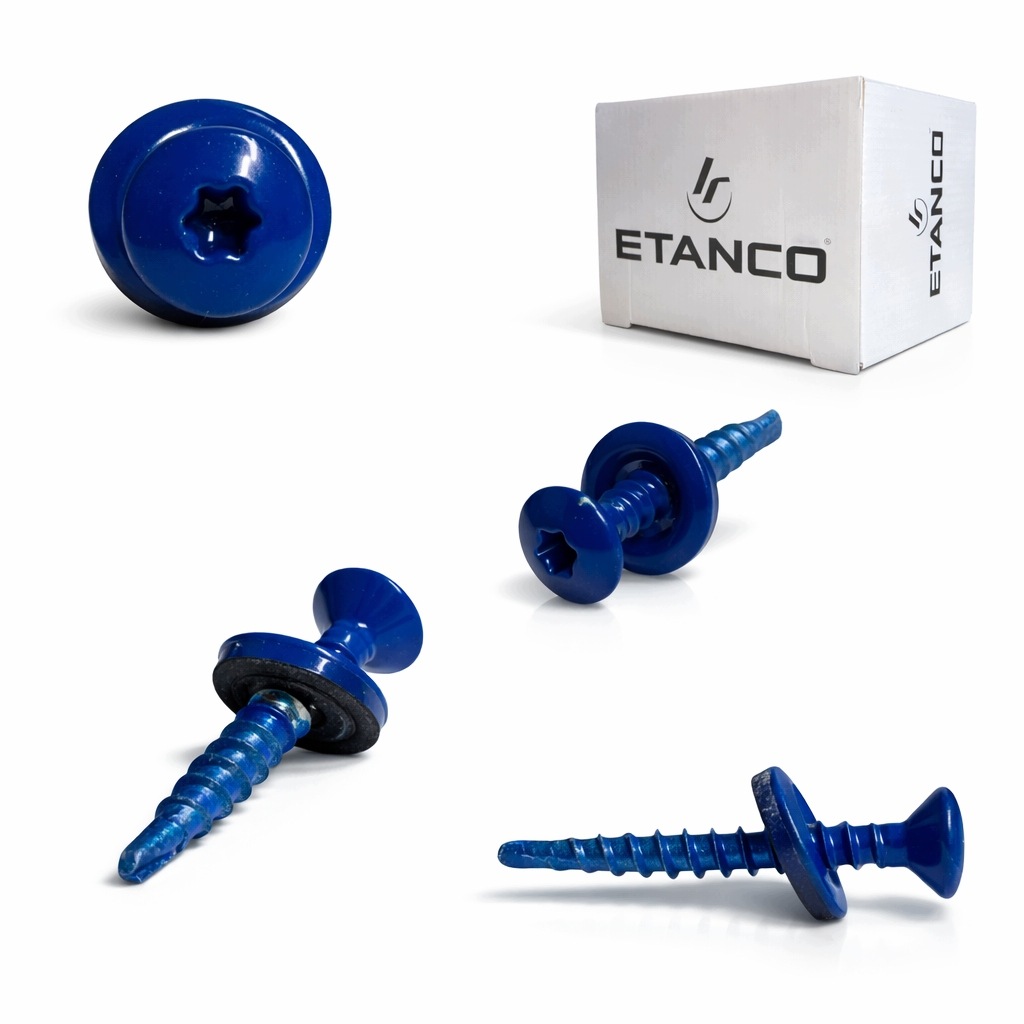 Farmářské vruty Etanco vrut 4,8x20 Torx Ral 5010 250 Ks.