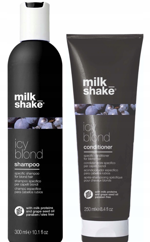 Milk Shake Icy Blond Szampon 300 ml Odżywka 250 ml Ochładzające Blond
