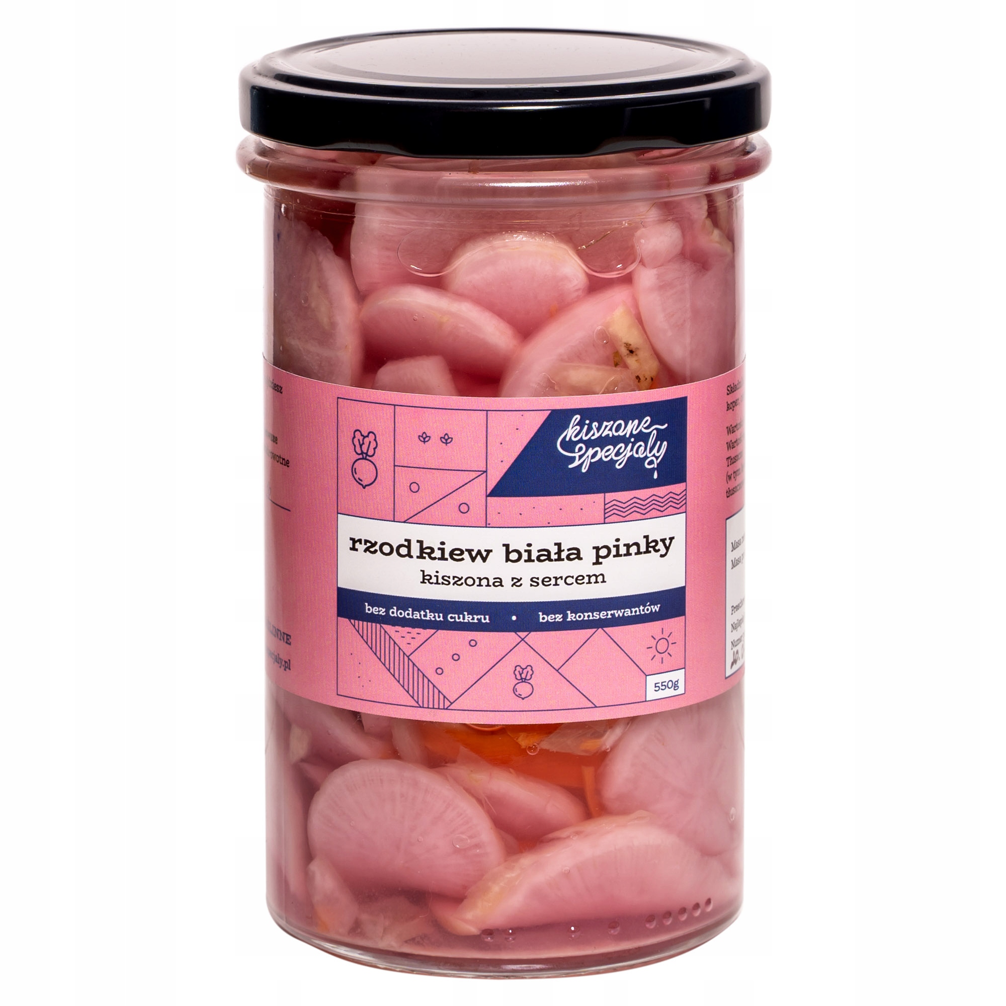 Levně Kiszone Specjały kysaná bílá ředkev pinky 550 g