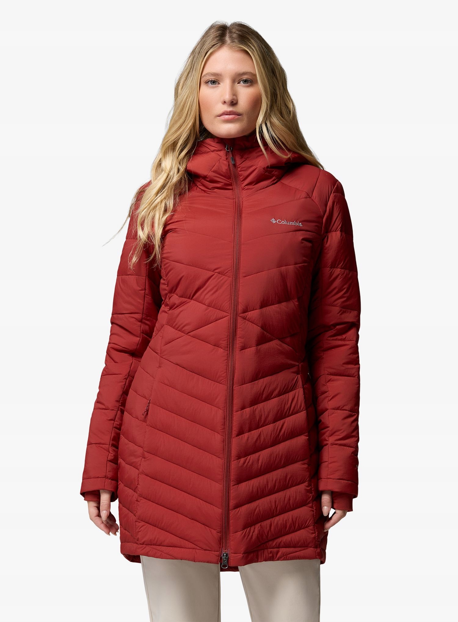 Dámský kabát Columbia Joy Peak II Mid Jacket červený oxid M