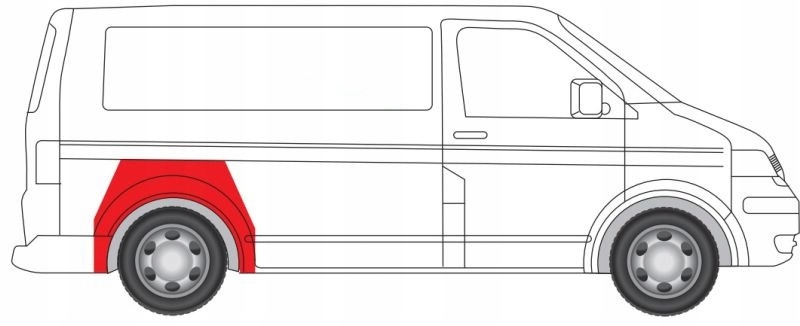 REPERATURKA BŁOTNIKA TYLNEGO TYŁ PRAWA VW T5 T-5 T 5 TRANSPORTER 2003-2015 Stan opakowania oryginalne