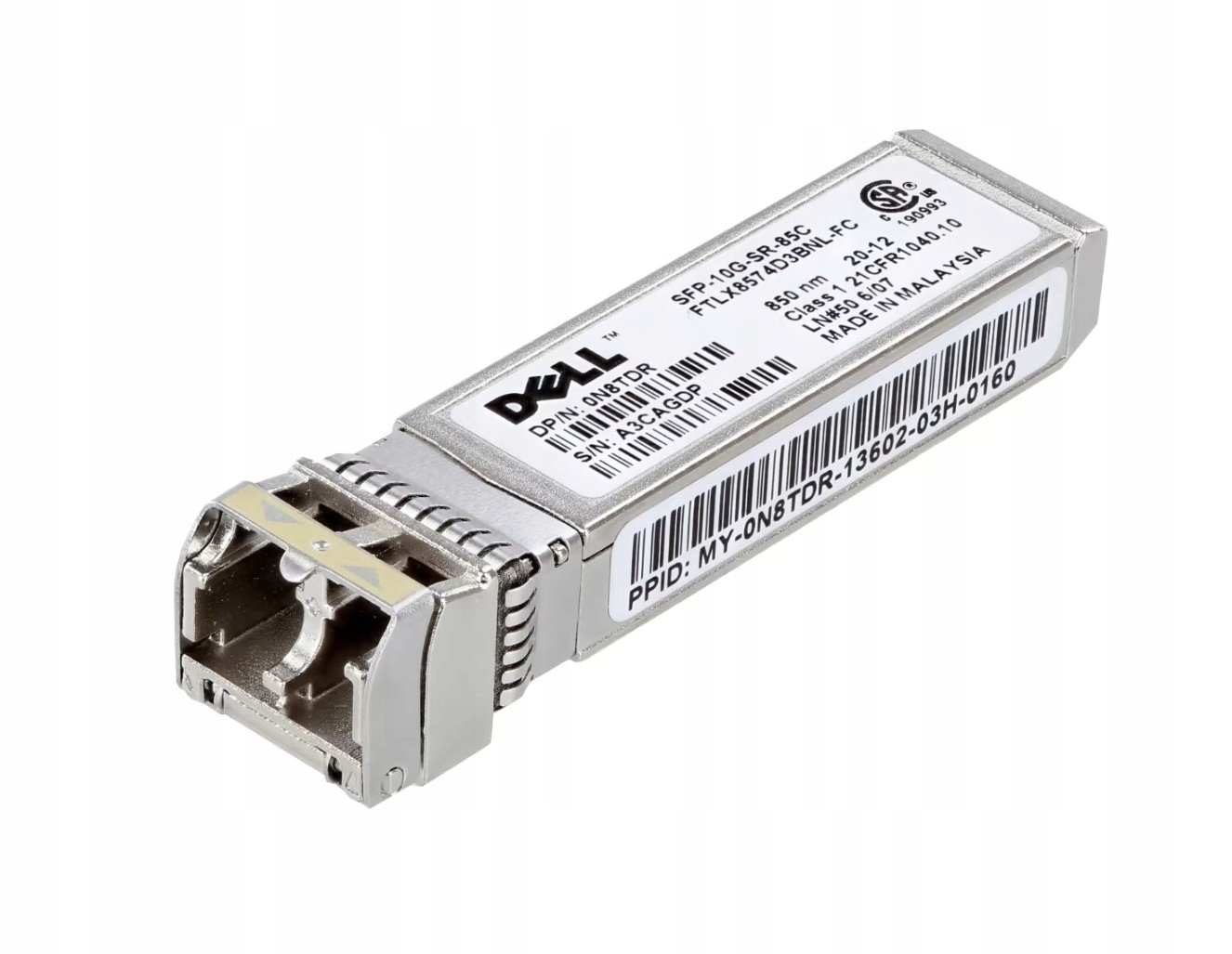 Moduł optyczny Dell Intel SFP+ 10Gb LC-LC FC 850nm MM 300m N8TDR