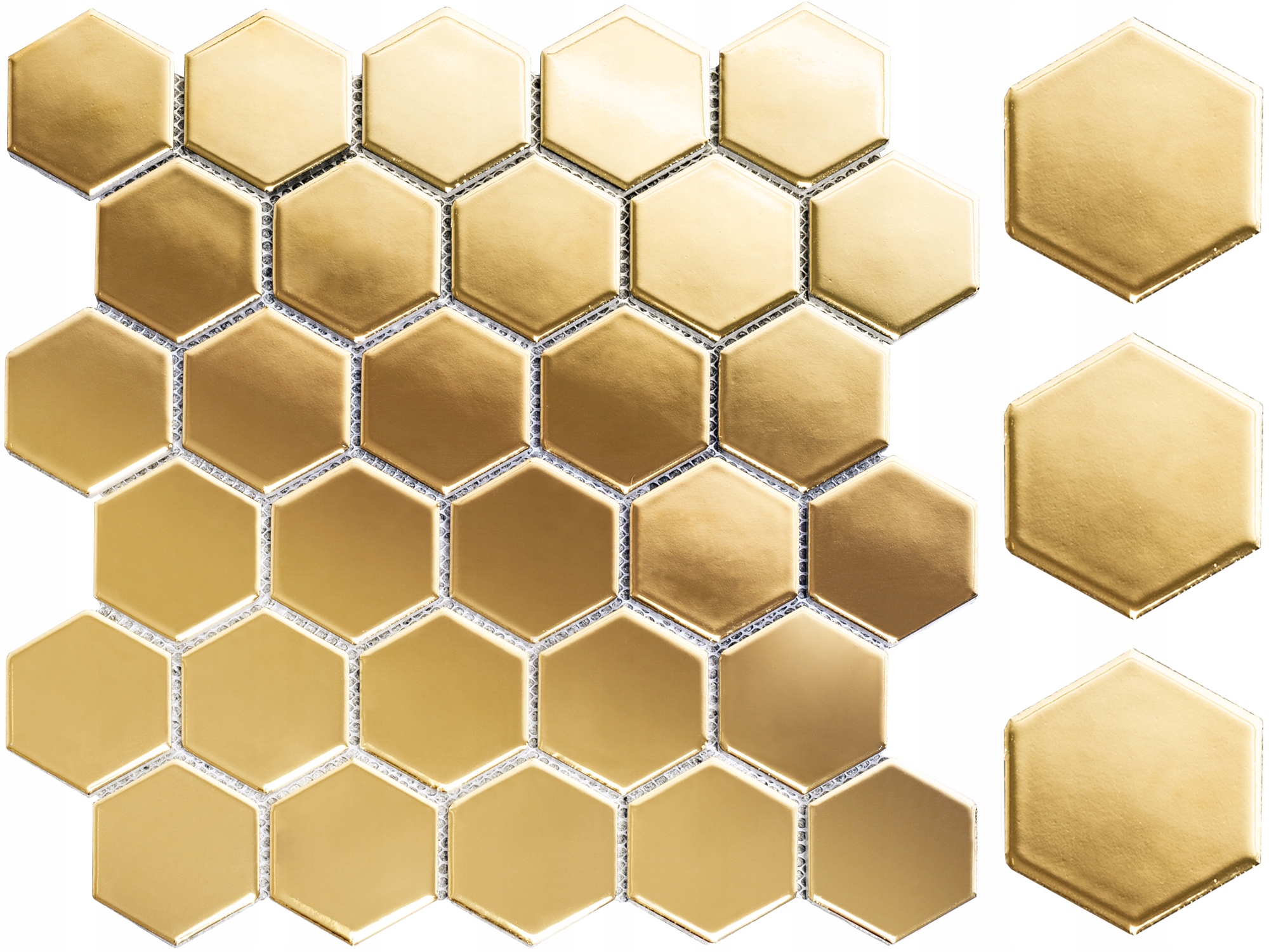 

Mozaika Ceramioczna Złota Gold Hexagon 29x29,5cm