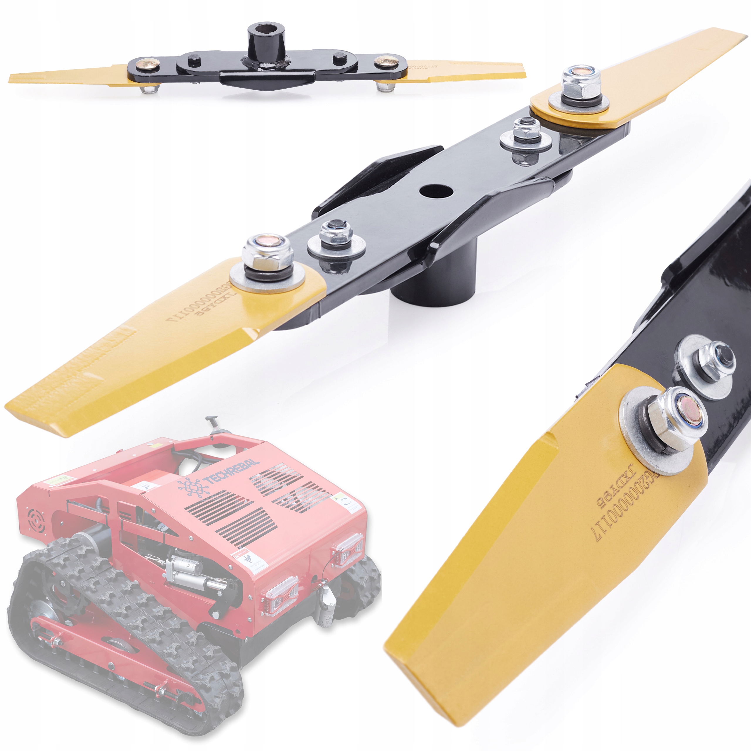 Držiak Vodiacej Lišty Čepele 2x Čepele Pre Kosačku Techrebal JY-550 B